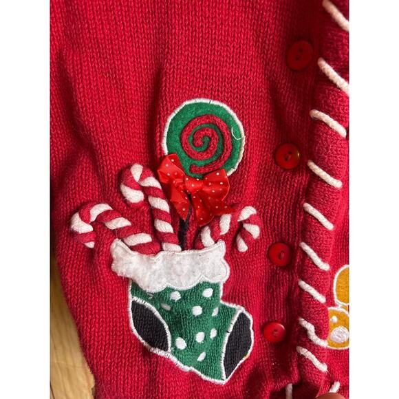 Vintage Oshkosh B'Gosh Christmas Knit Sweater Girl's Size 4T - Picture 3 of 7